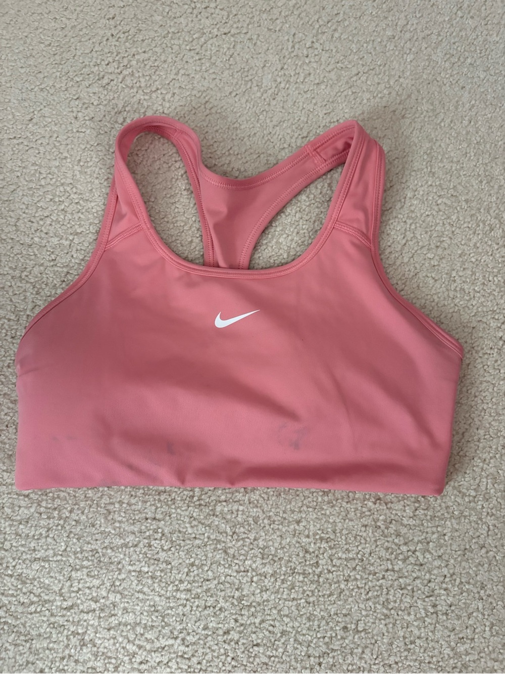 Nike Coral Pink Racerback Medium-Impact Sports Bra